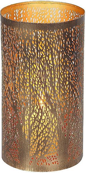 Ambiente Haus Kerzenlaterne Laterne Walddesign - (H) 28 cm (1 St) günstig online kaufen
