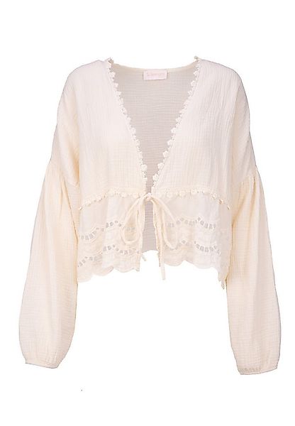 Seasons of April Shirtbluse LAURA MUSSELIN Musselin Bluse mit Spitze & Bind günstig online kaufen