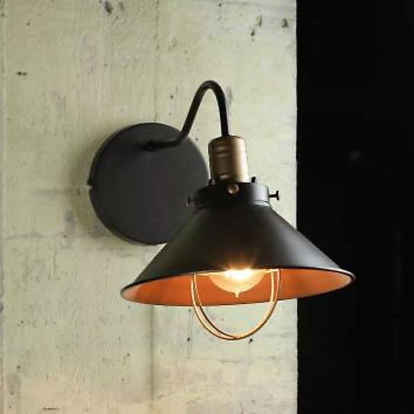 Industrie Wandlampe Schwarz Kupfer E27 T:40cm LOFT günstig online kaufen