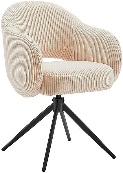 SalesFever Armlehnstuhl, 1 St., Cord, mit 360 Drehfunktion günstig online kaufen
