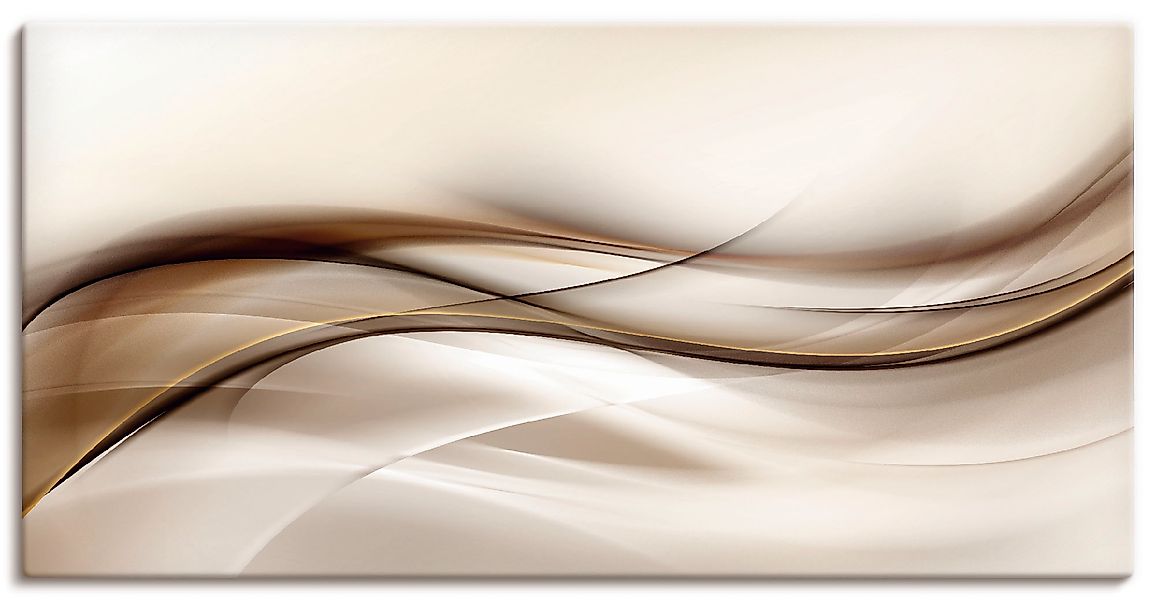 Artland Wandbild »Braune abstrakte Welle«, Muster, (1 St.), als Alubild, Ou günstig online kaufen
