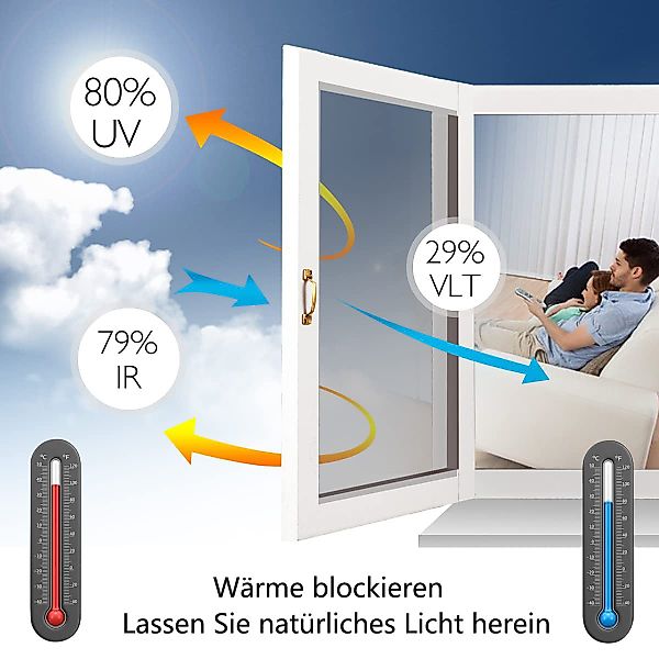 Coonoor Sonnenschutz-Fensterfolie Reflexionsfolie für Fenster, Einweg günstig online kaufen