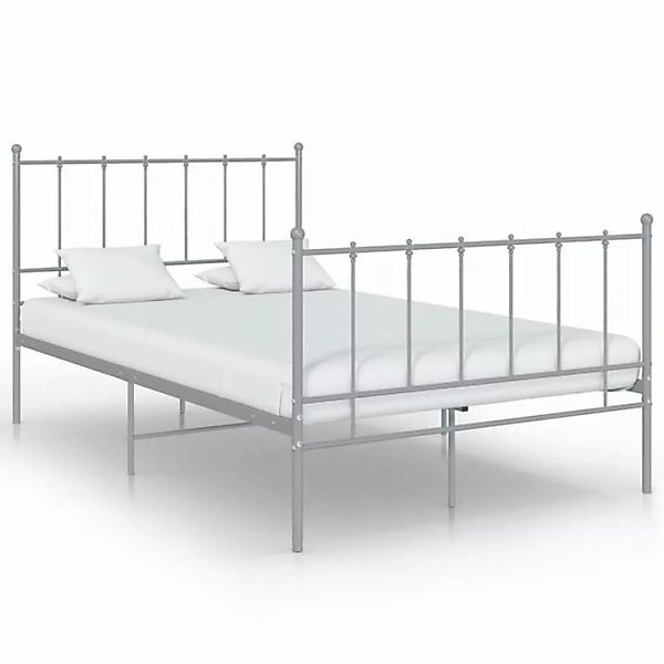 furnicato Bett Grau Metall 120x200 cm günstig online kaufen