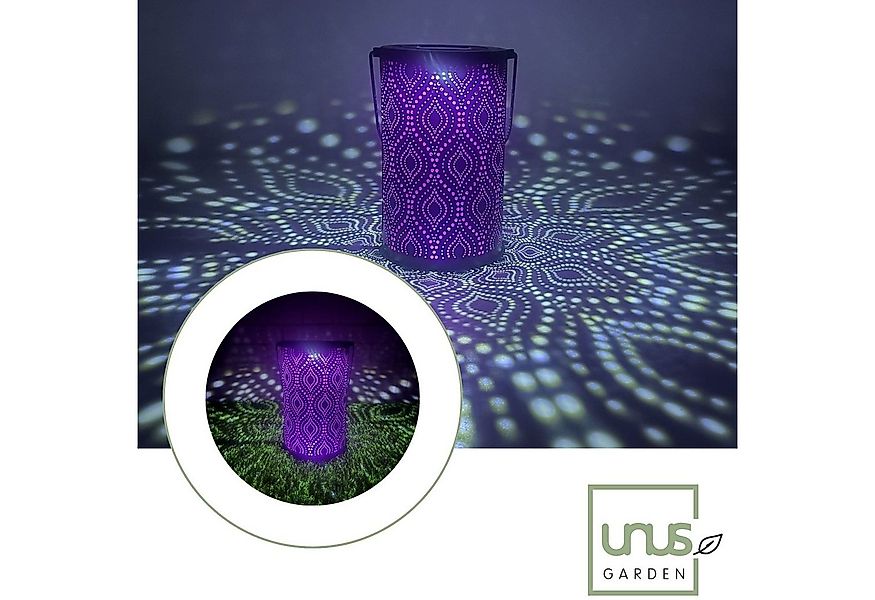UNUS GARDEN LED Solarleuchte Solar-Laterne, Lichteffekt Metall Solar Latern günstig online kaufen