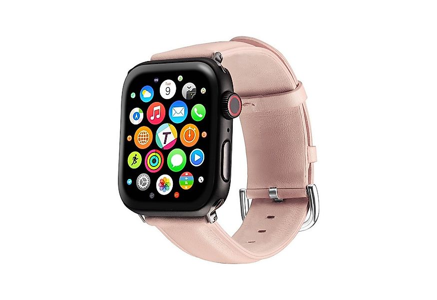CoolGadget Smartwatch-Armband Fitnessarmband aus echtem Leder, für Apple Wa günstig online kaufen