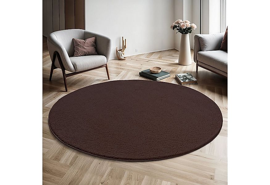 the carpet Teppich Relax round, rund, Höhe: 16 mm, waschbarer Wohnzimmer Te günstig online kaufen