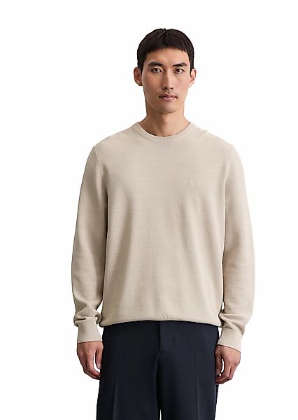 Marc OPolo Rundhalspullover "aus Bio-Baumwoll-Piqué" günstig online kaufen