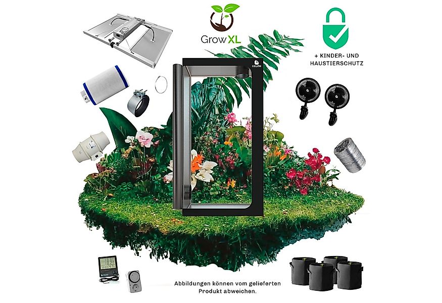 Caluma Gewächshaus Growbox Komplettset mit 480W LED, Caluma - 4 Plants Plus günstig online kaufen
