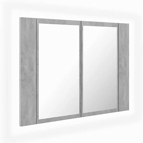 DOTMALL Badezimmerspiegelschrank LED-Bad-Spiegelschrank Betongrau 60x12x45 günstig online kaufen