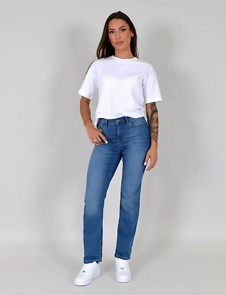 ESRA Straight-Jeans Damen Stretch-Jeans G1400 Straight Jeans Damen High Wai günstig online kaufen