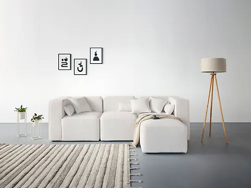 Home affaire 3-Sitzer »Sundstrup L-Form« Modulserie, individuelle Zusammens günstig online kaufen