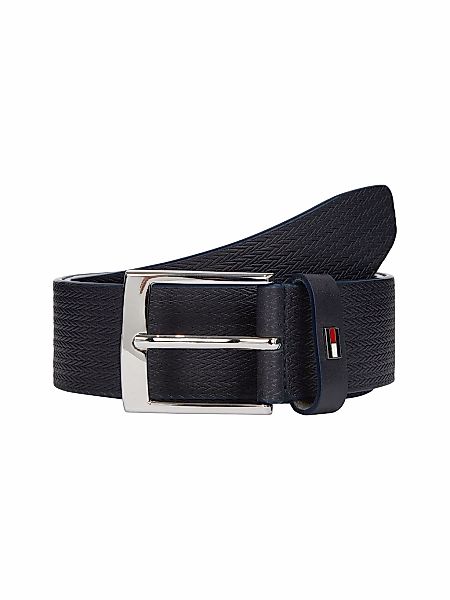 Tommy Hilfiger Ledergürtel ADAN HERRINGBONE 3.5 cm breit Einfachdornschließ günstig online kaufen
