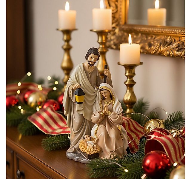 MF Krippe Krippenfigur Heilige Familie Bethlehem 21cm Polyresin Weihnachtsd günstig online kaufen