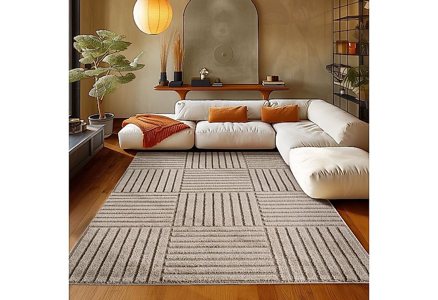 Teppium Hochflor-Teppich Boho-Design, Rechteckig, Höhe: 20 mm, Teppich Wohn günstig online kaufen