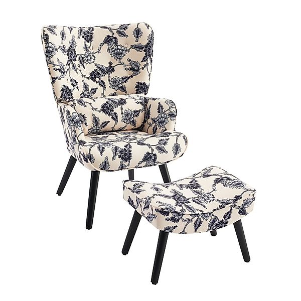HomeMiYN Ohrensessel Relaxsessel Lehnstühle Patchwork Ohrensessel günstig online kaufen