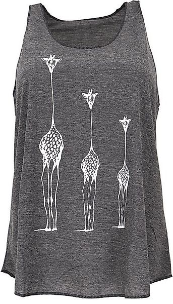 Guru-Shop T-Shirt Tanktop mit Giraffen Retrodruck, Yogatop -.. Festival, Et günstig online kaufen