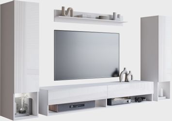 INOSIGN Wohnwand "AMADEO II" Komplett-Set, 4 Stk. tlg. Vitrine Türanschlag günstig online kaufen