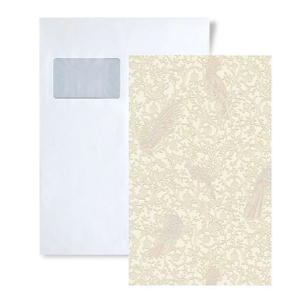 PROFHOME 1 MUSTERSTÜCK S-370535-GU DIN A4 MUSTER der Vogelmuster Tapete günstig online kaufen