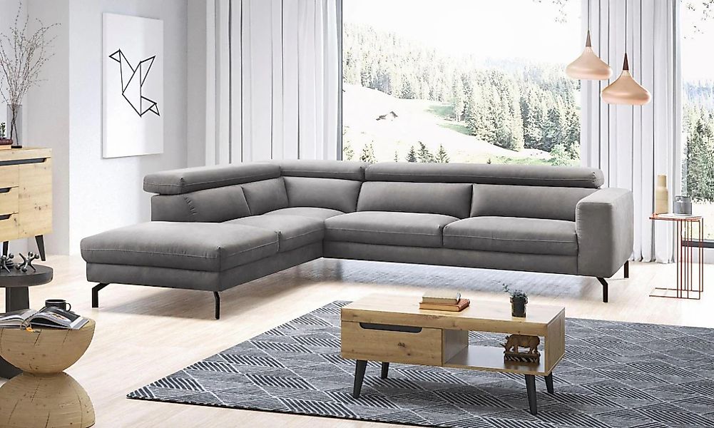 Places of Style Ecksofa "Olanta, modern und bequem, Breite 305cm, Fuß 16cm günstig online kaufen