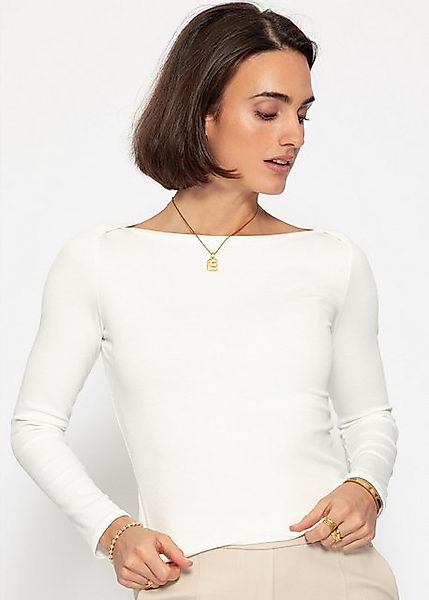 SASSYCLASSY Langarmshirt Geripptes Langarmshirt Damen mit günstig online kaufen