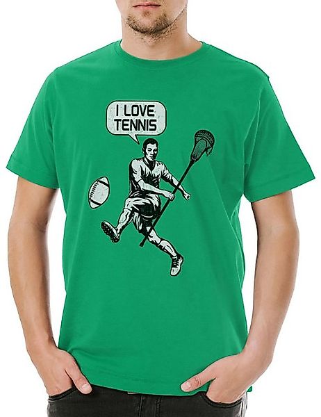 Urban Backwoods Print-Shirt I Love Tennis Herren T-Shirt American Soccer Fo günstig online kaufen