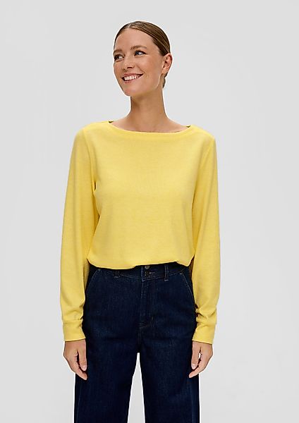s.Oliver Langarmshirt Longsleeve aus Viskosemix Ziernaht günstig online kaufen