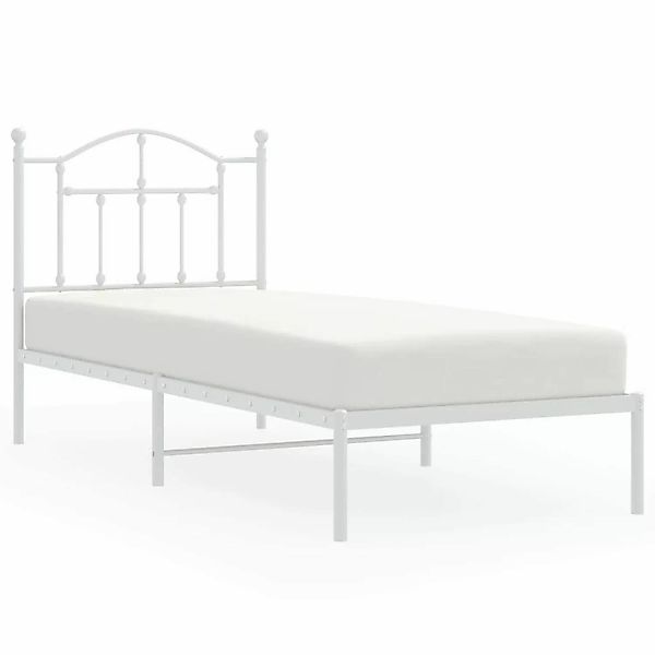 vidaXL Bettgestell mit Kopfteil Metall Weiß 80x200 cm Modell 161846373 günstig online kaufen