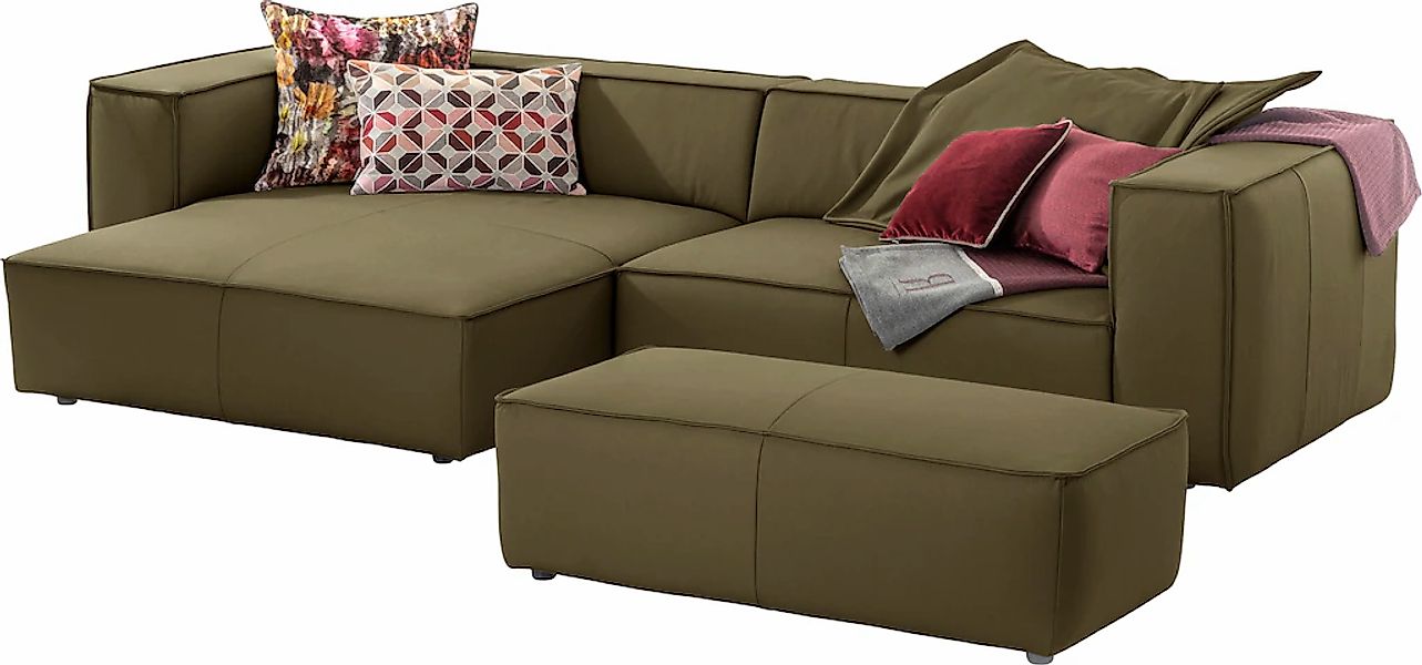 W.SCHILLIG Ecksofa »around-the-block«, (Spar-Set), inklusive Hocker, mit el günstig online kaufen