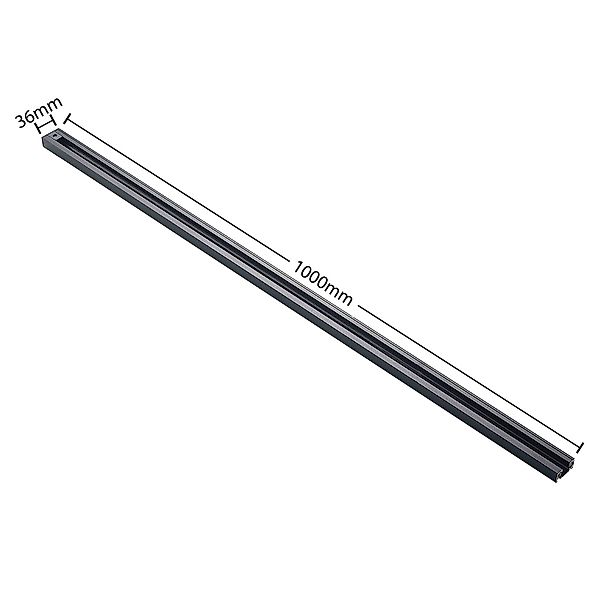 Lindby Stromschiene Linaro, 1 m, schwarz, 1-Phasen-System günstig online kaufen