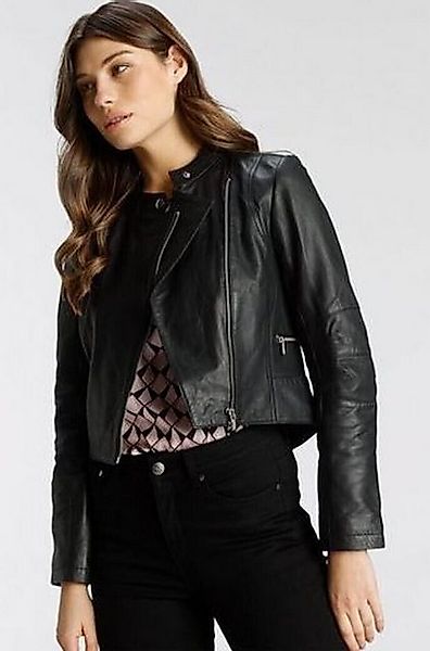 Tamaris Lederjacke • kurzer Schnitt / günstig online kaufen