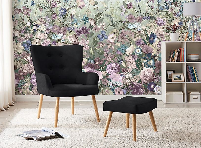 Home affaire Sessel "Levent, Ohrensessel mit Hocker," in unterschiedlichen günstig online kaufen