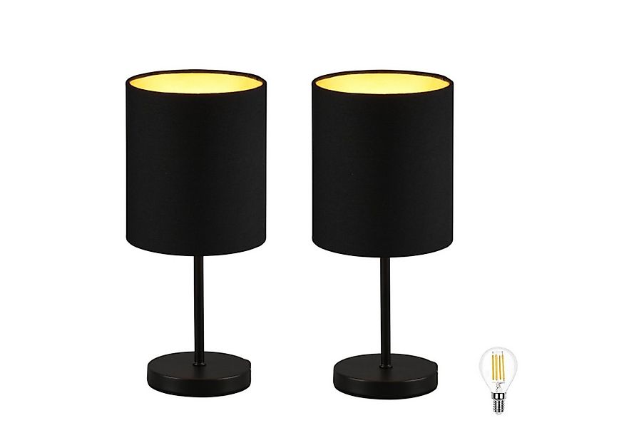 Lichthandel Hoch LED Tischleuchte Nachttischlampe 2er Set Nachttischleuchte günstig online kaufen