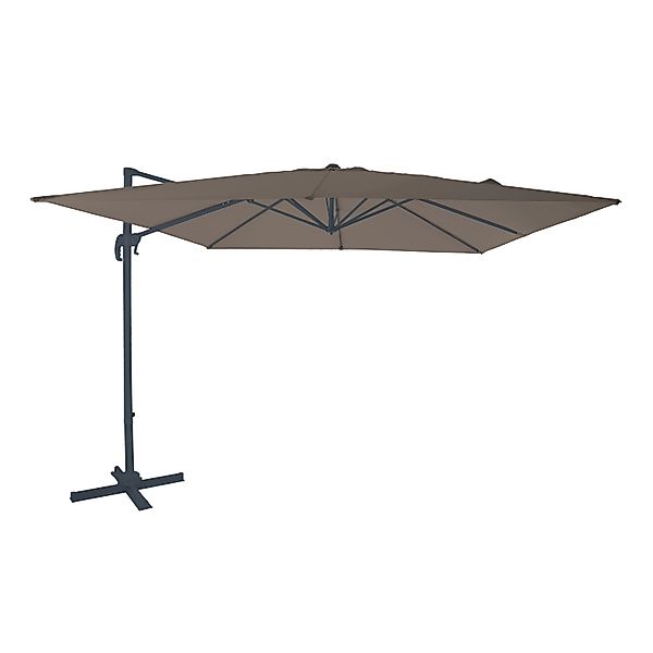 Axi Ampelschirm Nima 300 cm x 300 cm Anthrazit/Taupe günstig online kaufen