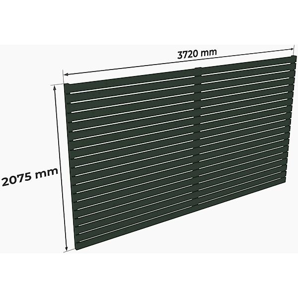 Holzbrüder Carport-Rückwand Ralf Fichte 207,5 cm x 372 cm Chromoxidgrün günstig online kaufen