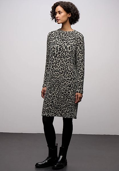 STREET ONE Strickkleid Ohne Taschen in knielanger Federgarn-Optik, mit modi günstig online kaufen