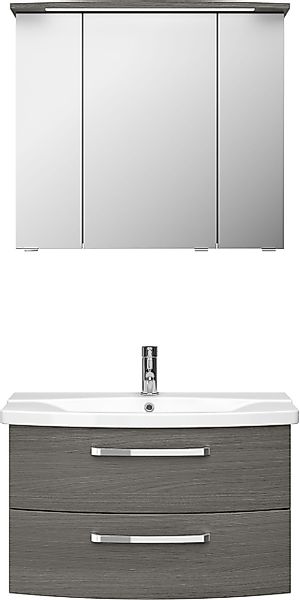 Saphir Badmöbel-Set »Serie 4010 2-teilig Keramik-Waschtisch mit LED-Spiegel günstig online kaufen
