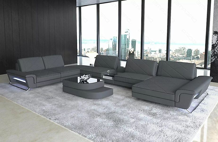 Sofa Dreams Wohnlandschaft Stoff Sofa Polster Couch Bari XXL U Form Polster günstig online kaufen