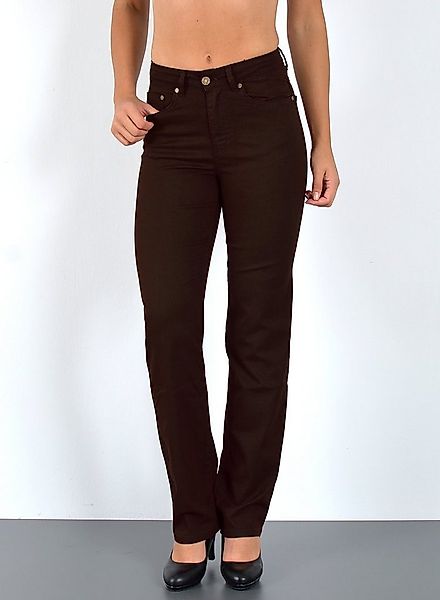 ESRA Stoffhose Damen Straight Fit Hose High Waist Business-Hose bis Große G günstig online kaufen