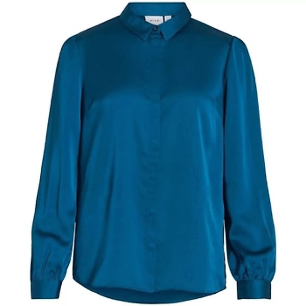 Vila  Blusen Noos Ellette Satin Shirt - Moroccan Blue günstig online kaufen