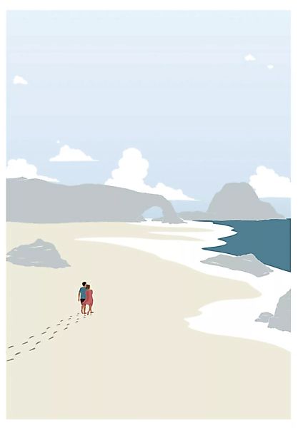 Poster Nature Beach Couple günstig online kaufen