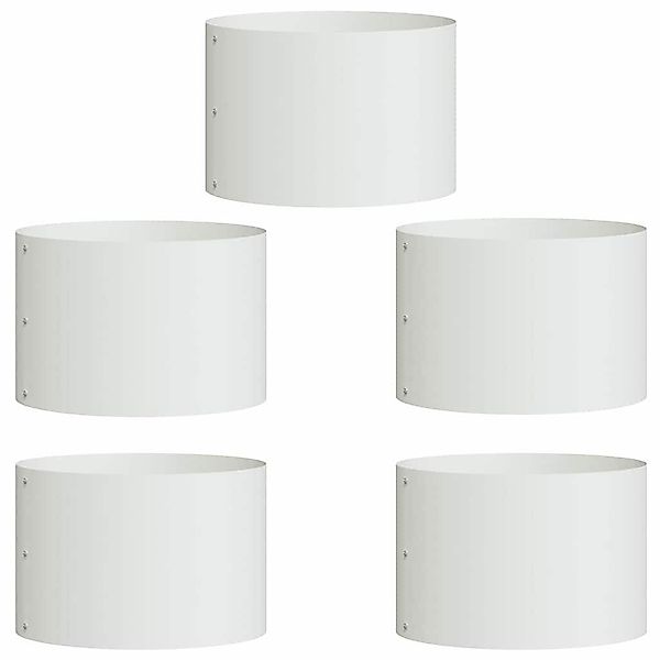 vidaXL Blumentopf Gartenpflanzer 5 pcs Weiß günstig online kaufen