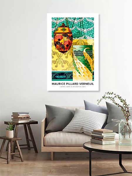 Poster / Leinwandbild - Maurice Pillard Verneuil: Papillons Et Pavots - Aus günstig online kaufen