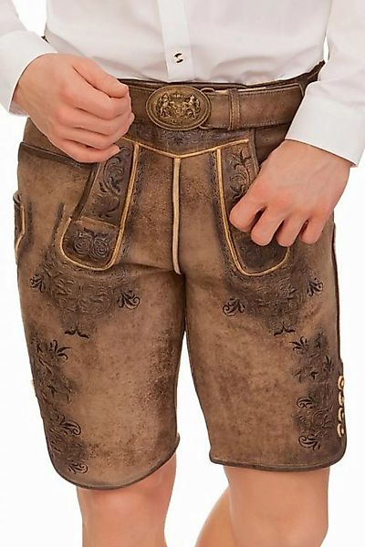 Maddox Trachtenlederhose Lederhose Herren kurz - HORST - braun günstig online kaufen