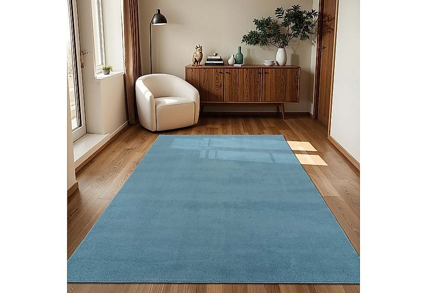 TaraCarpet Teppich Supersoft Kurzflorteppich Fiona Uni, rechteckig, Höhe: 1 günstig online kaufen