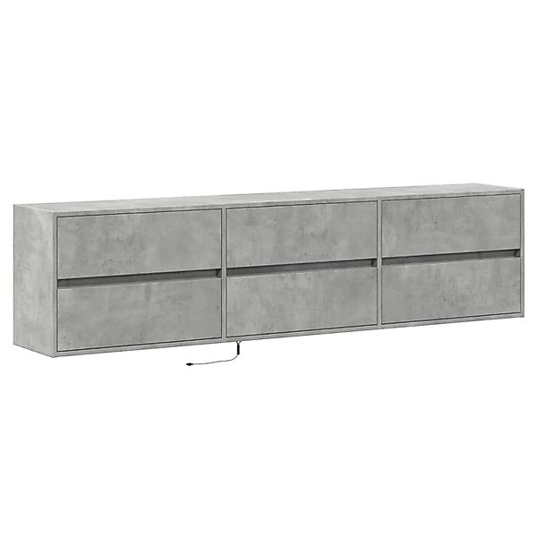 vidaXL TV-Wandschrank mit LED Betongrau 180x31x45 cm 3307936 günstig online kaufen