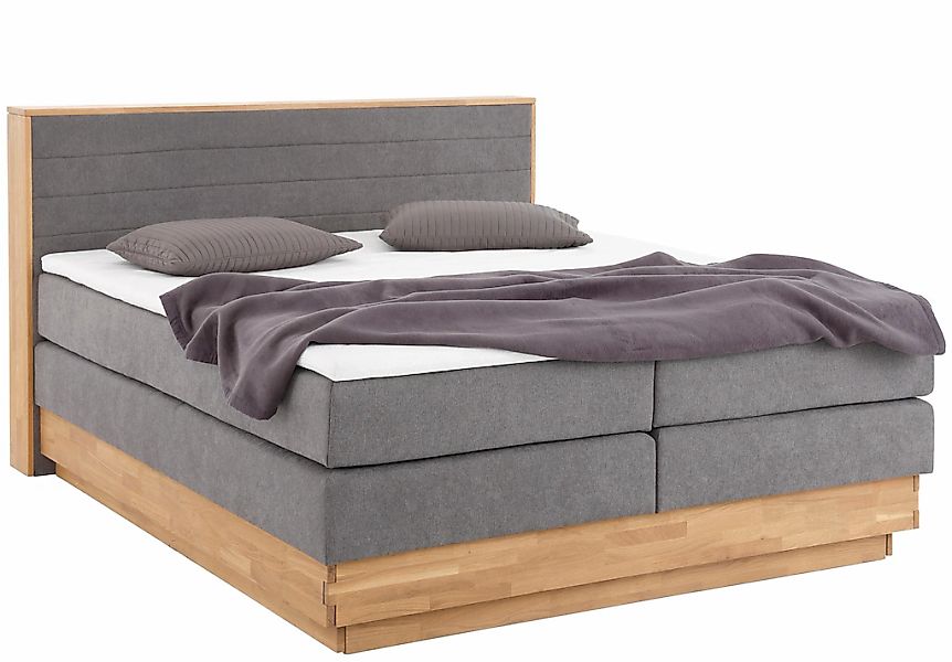 Home affaire Boxspringbett Cavan, Eiche, inkl. Bettkasten & Topper, verschi günstig online kaufen