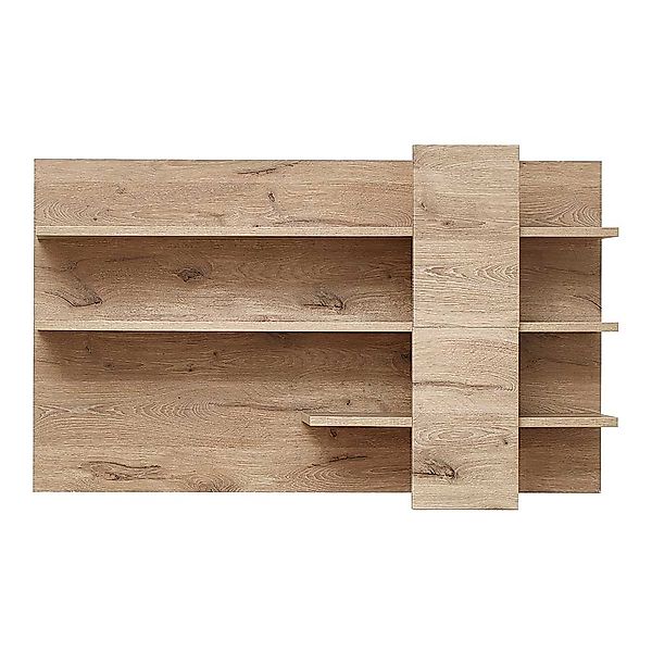 Wohnzimmer Regal Wand in Wildeichefarben 140 cm breit 86 cm hoch günstig online kaufen
