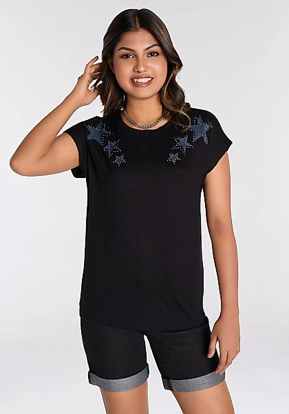 Laura Scott Kurzarmshirt mit stylischen Sternen günstig online kaufen