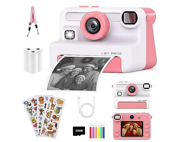 FOSMET Kinderkamera Sofortbildkamera,1080P 2,4" Display Digitalkamera Kinde günstig online kaufen