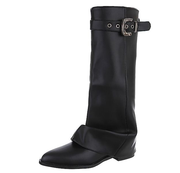 Ital-Design Edgy Stiefel mit hohem Schaft und Schnallenverschluss Stiefel ( günstig online kaufen